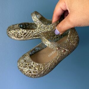 Mini Melissa gold glitter‎